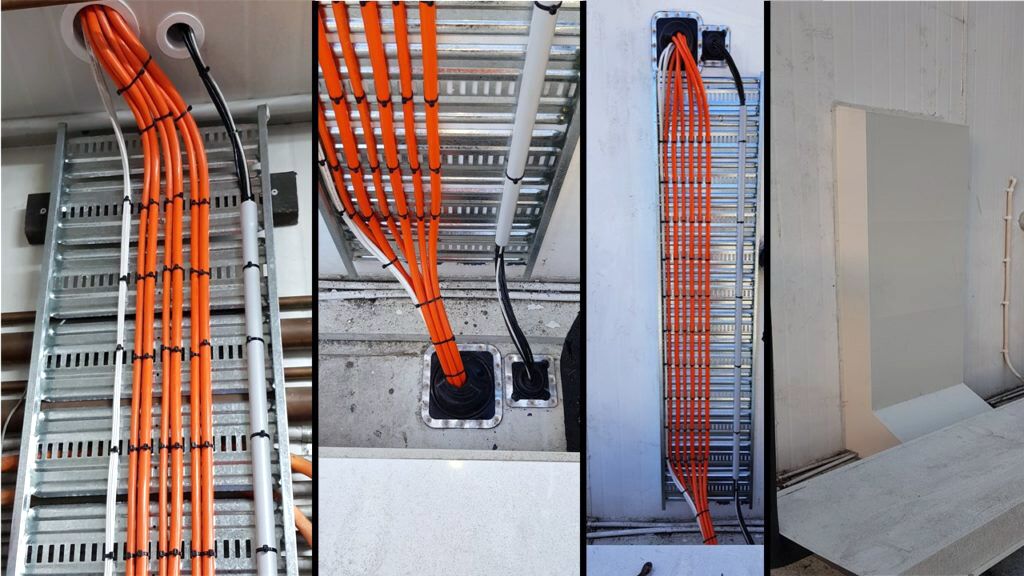 Вертикальная прокладка кабеля. Кабельный лоток (Cable Management 90 degree). Кабельный лоток Cable Trough-600. Прокладка слаботочного кабеля в перфорированном лотке. Вертикальная прокладка кабеля в лотках.