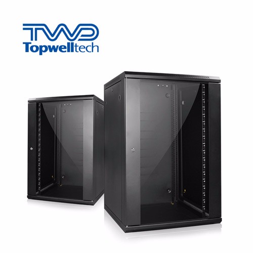 Hot Sell Black 4U Glass Door Network Rack Wall Rack Cabinet - Image 2