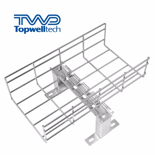 Wire Mesh Cable Tray Quick Installation With Accessories